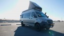 4x4 Dually Sprinter Van Is an Adventure Machine With a Roof Tent and a Cozy Interior
