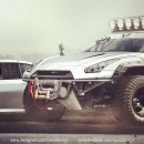 4x4 Four-Door Nissan GT-R and Slammed R35 rendering by yasiddesign