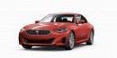BMW 2 Series Coupe in red
