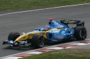 Fernando Alonso Driving for Renault in Formula 1