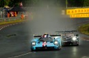 Cars Battling Through Rain at the 2023 24 Hours of Le Mans
