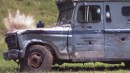 Punt gun mauls armored truck