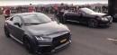 500 HP Decatted Audi TT RS Uses Launch Control to Take on ABT RS6