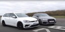 Audi RS3 Sportback vs Volkswagen Golf R Variant drag race