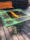 Custom Alaris Invent engine block fire pit table with pricing