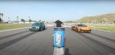 600-HP VW Golf GTI Drag Races Z06 Corvette, Two Pedals Are Better Than Three
