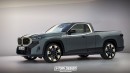 2023 BMW XM Extended Cab pickup truck rendering by X-Tomi Design