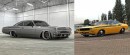 1965 Chevy Impala & 1972 Dodge Challenger Restomod renderings by personalizatuauto