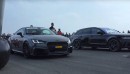 650 HP Audi TT RS Drag Races Mercedes-AMG E63 S, ABT RS6+