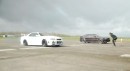 Nissan R34 GTR VS Audi S2 Drag Race