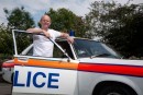 Greg Barnett is reunited with his late father's police car, a fully restored 1979 Vauxhall VX90