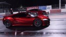 700 HP Acura NSX "Muscles" Drag Races Tesla Model S Raven