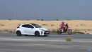Toyota GR Supra and GR Yaris vs Rally Bike on carwow