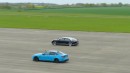 BMW M3 races Lucid Aid