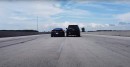 Ford Mustang Roush Vs Jeep Grand Cherokee Trackhawk drag race