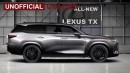 2024 Lexus TX rendering by AutoYa