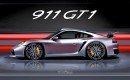 992 Porsche 911 GT1 Street Version rendering by Guillaume Lerouge