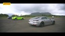 Mega Porsche Turbo S Drag Race: Panamera vs 911 vs Taycan - Which is quickest? | Autocar India