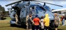NH90 Chopper Pays a Visit to a School in New Zealand