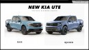 Kia Telluride Pickup Truck compact rendering by Digimods DESIGN