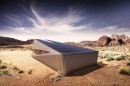 Cybunker rendering: a garage for your Cybertruck that can serve as off-grid residence