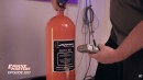 Checking the temperature of the nitrous bottle to ensure optimal performance