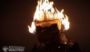 The making of Ghost Rider burning helmet and chain