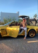 Businessman claims his Lexus SC is gold-plated, so it brings him good luck