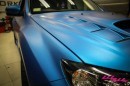 Matte Blue Metallic Subaru STI