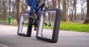 The square-wheel bike is a DIY bicycle that you can really ride