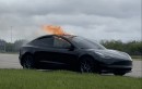 Burnt Tesla Model 3