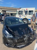 Ali crashed his Tesla on day two