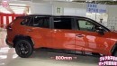 The Toyota RAV4 limo was built at the Toyota factory in Japan, as a challenge