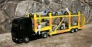 Mercedes-Benz Actros Scale Model With Trailer Constructed by Mihail Neagu