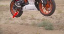Aaron Gwin in KTM RC390 downhill action
