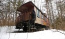 abandoned caboose found in the woods