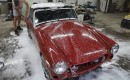 MG Midget gets first wash in 25 years