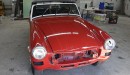 MG Midget gets first wash in 25 years