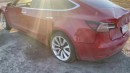 Abandoned Tesla Model 3 in Ukraine is used to bash EVs with erroneous claims