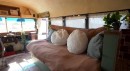 This school bus has been converted into an adobe-style house on wheels by a couple