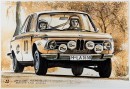 Moments of BMW history immortalized using coffee drawings