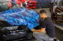 Afrojack's Bugatti Chiron and Veyron Grand Sport Vitesse Get Matching Blue Camo Wraps