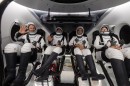 Crew-3 astronauts are seen inside the SpaceX Crew Dragon Endurance spacecraft