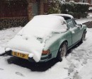 Air-Cooled Porsche 911 Targa Left In the Snow