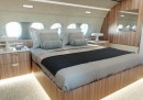 Airbus ACJ TwoTwenty master bedroom