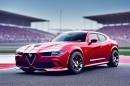 Alfa Romeo Dodge Durango Stelvio CGI mashup by automotive.ai