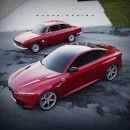 Alfa Romeo Giulia Sprint Quadrifoglio Coupe rendering by sugardesign_1