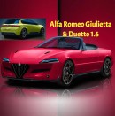 Alfa Romeo Giulietta & Duetto 1.6 rendering by tda_automotive