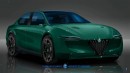 Alfa Romeo Nuova Giulia rendering by Tommaso D'Amico