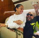 Alicia Keys and Swizz Beatz in Private Jet